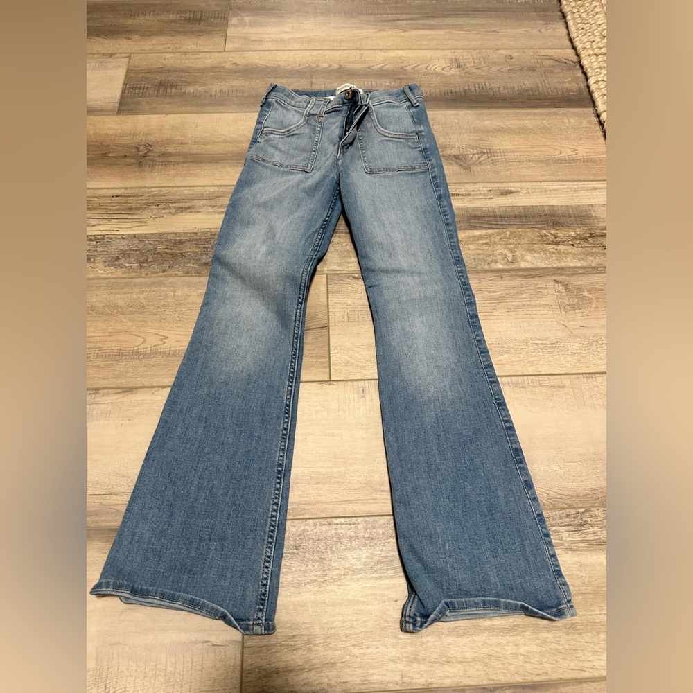 Abercrombie Kids Blue Flared Jeans Classic Denim